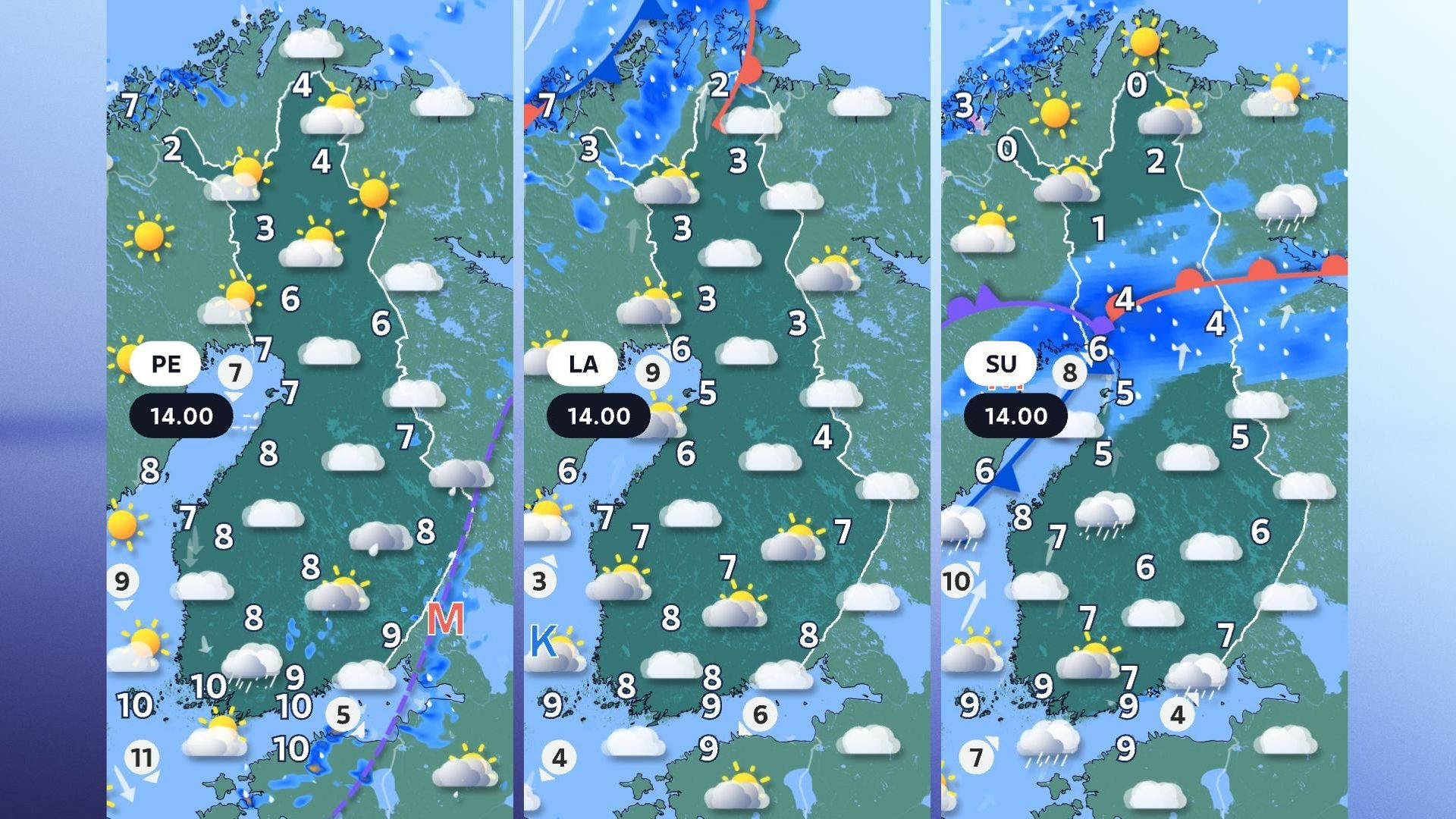 Pyhäinpäivän aatto tarjoilee vaihtelevaa säätä
