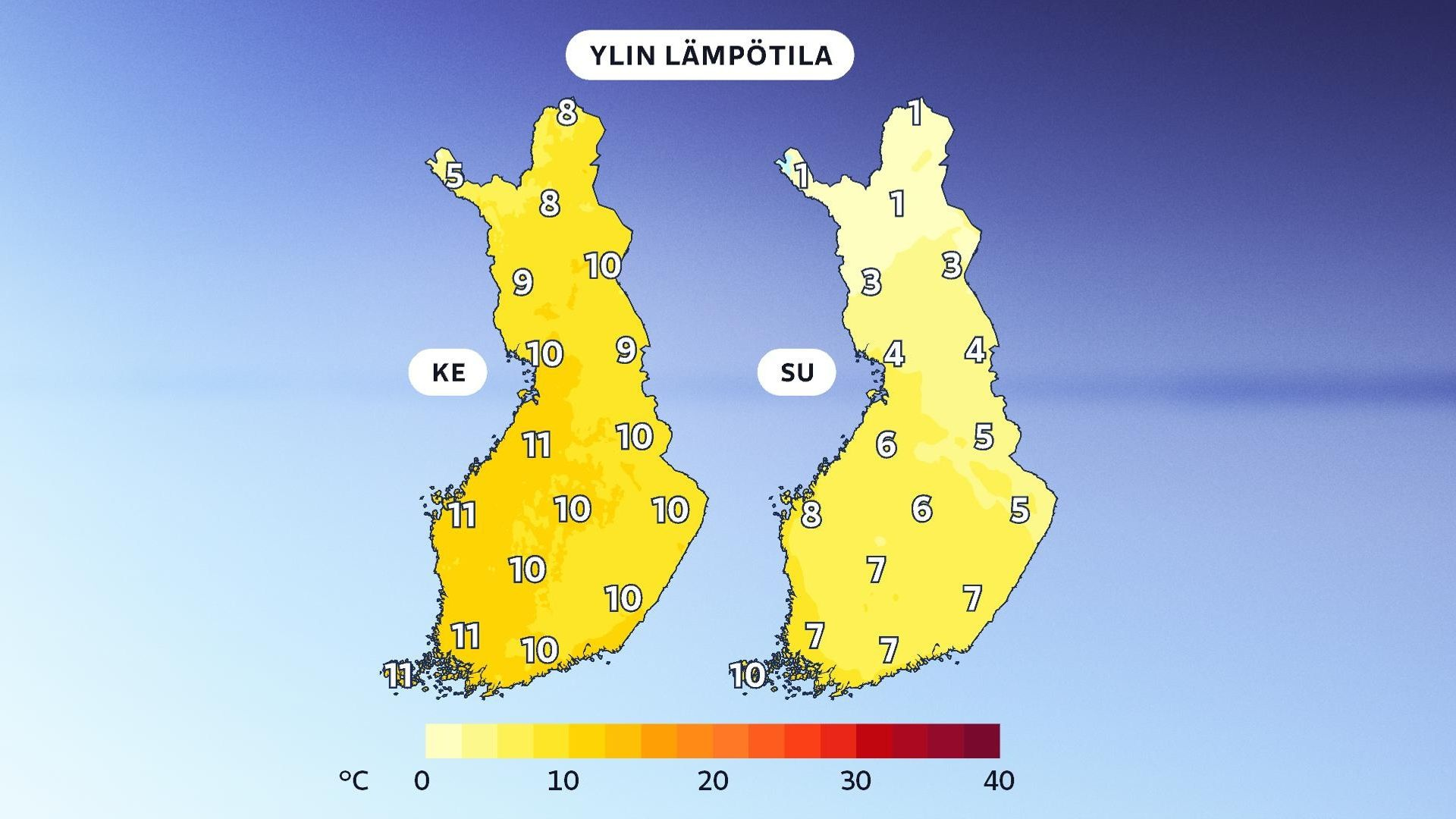 Ensi yö on poikkeuksellisen lauha koko maassa – loppuviikkoa kohden viilenee