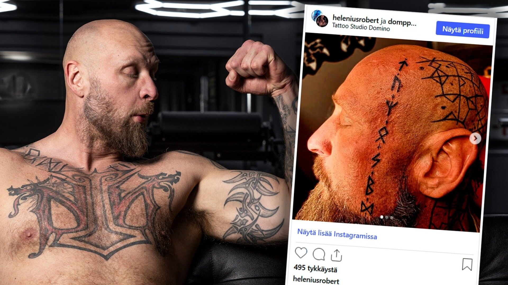Melkoinen kuva julki: Robert Heleniuksen ulkonäössä hurja muutos