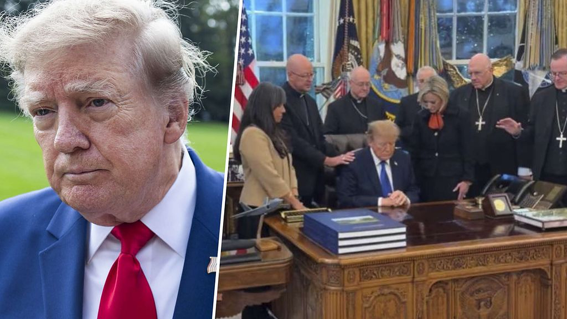 Raivo repesi Trumpin rukouskuvasta: "En missään nimessä tue"
