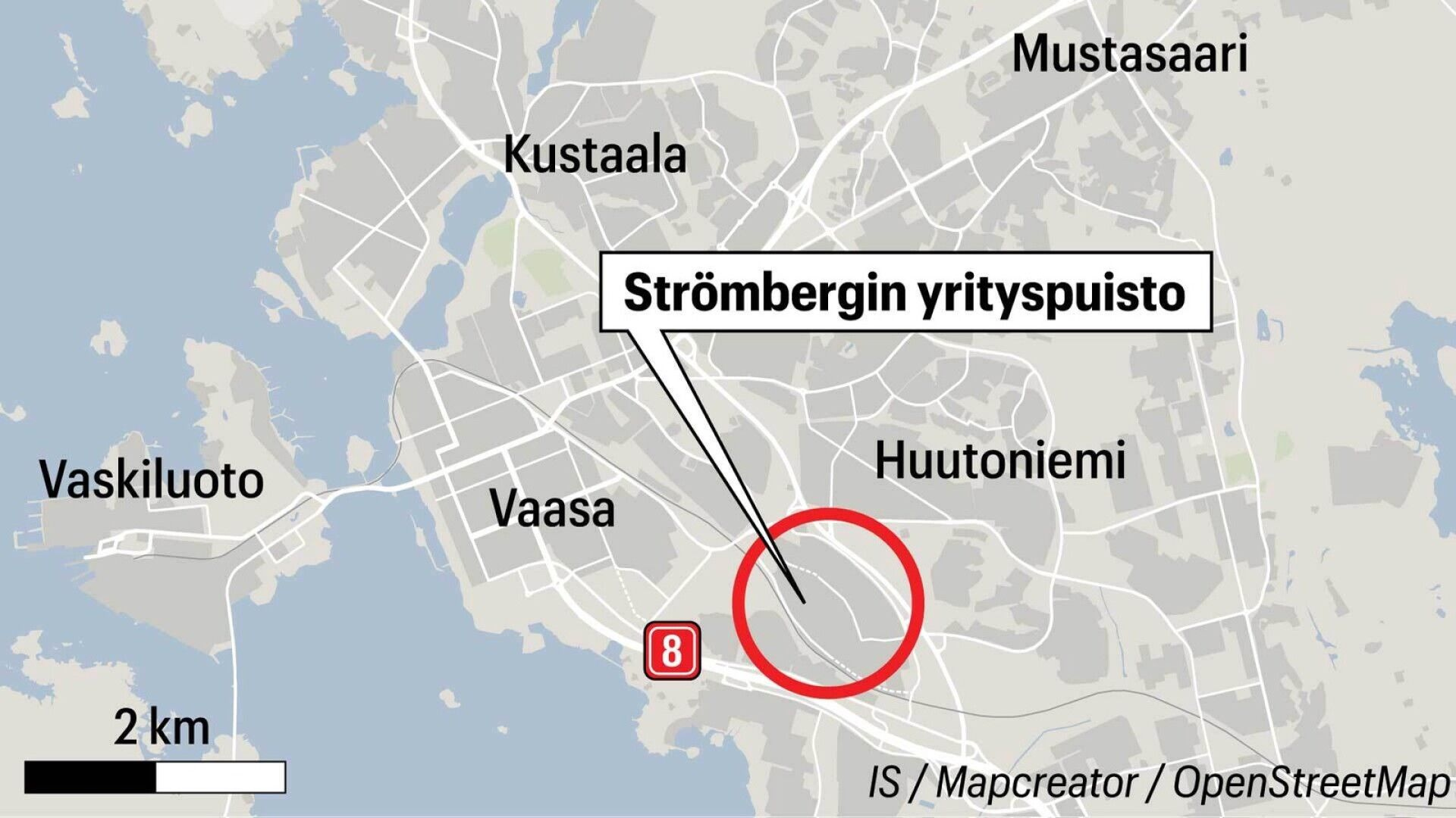 Työtapaturma Vaasassa – mies putosi kymmenen metriä ja kuoli