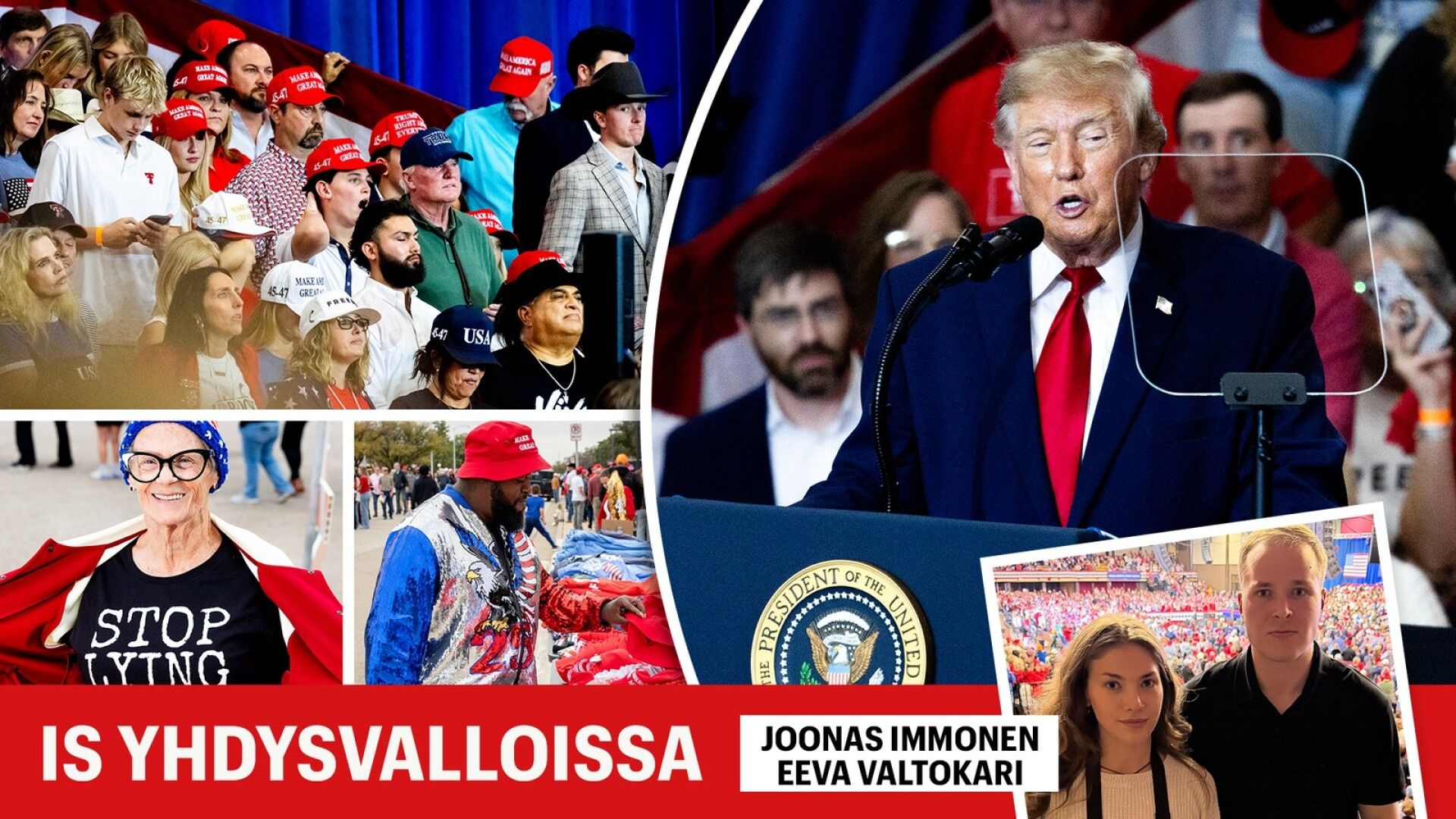 IS todisti erikoista hetkeä Trumpin tilaisuudessa Texasissa – ”Joten Jumala loi Trumpin”