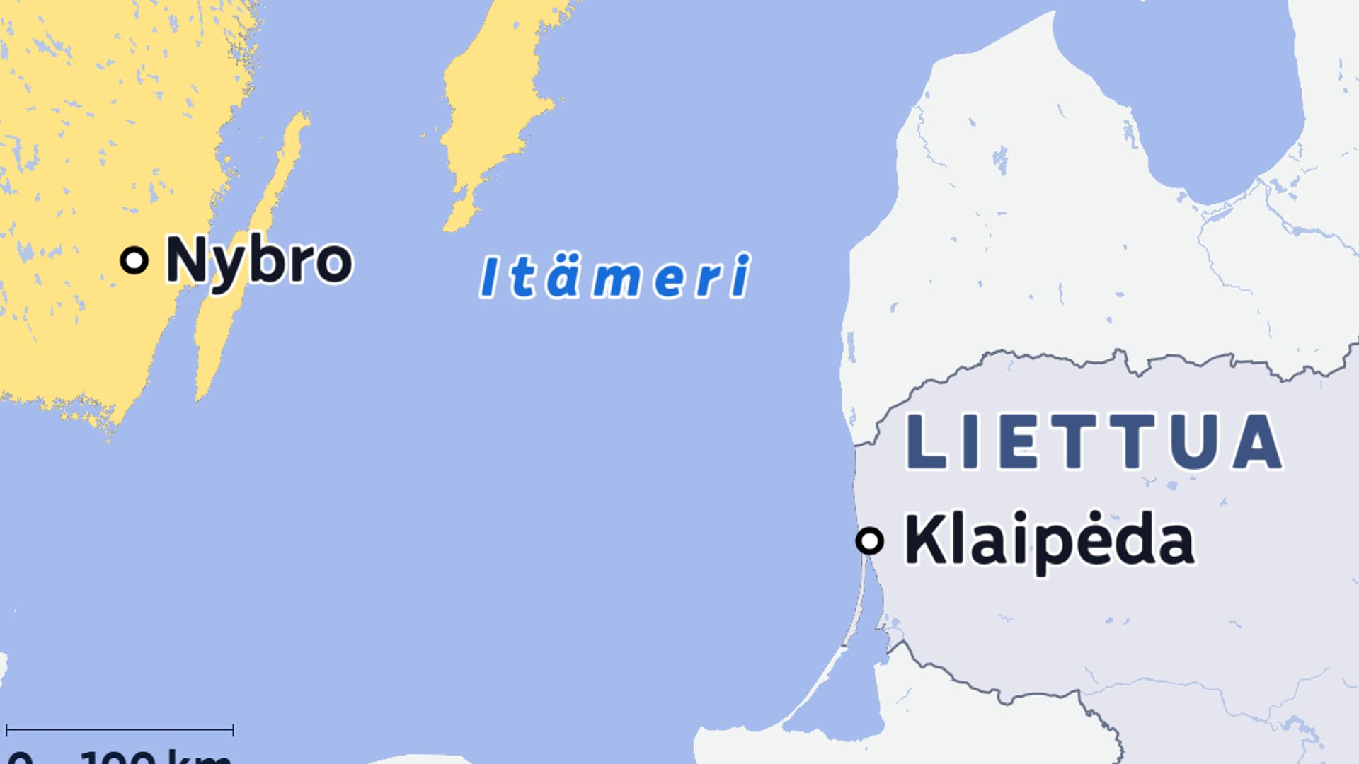 Ruotsin ja Liettuan välinen sähköyhteys katkesi