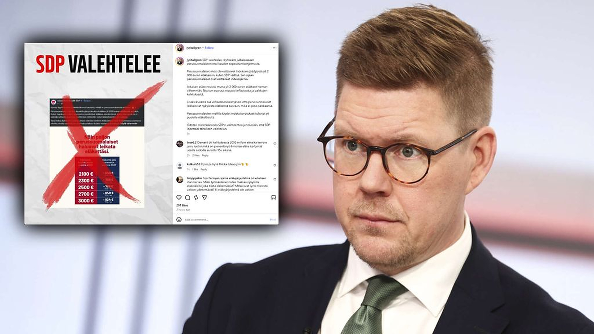 ”Kylmää kyytiä luvassa eläkeläisille” – PS-avustajalta tyly vastaus SDP:n väitteeseen